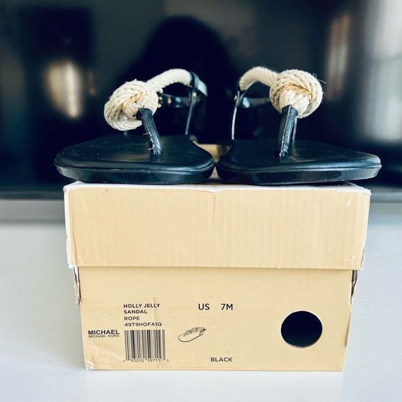 Michael Kors black holly jelly sandal rope size 7 - Picture 6 of 6